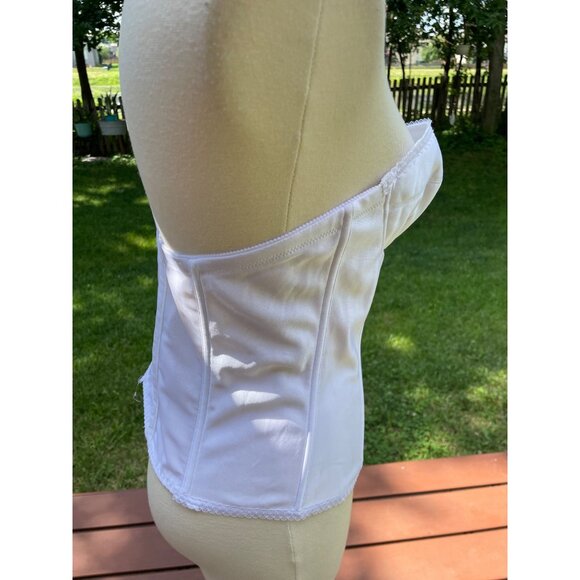 Dominique White Strapless Bustier Corset Size 36C Made In Vietnam - Picture 7 of 8
